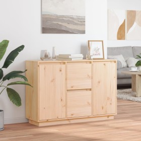 Solid pine wood sideboard 110x34x75 cm by , Sideboards - Ref: Foro24-840150, Price: 140,99 €, Discount: %