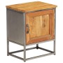 Recycled teak and steel bedside table 40x30x50 cm by vidaXL, Nightstands - Ref: Foro24-246278, Price: 87,99 €, Discount: %