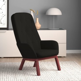 Black velvet relaxation armchair by , Armchairs - Ref: Foro24-341224, Price: 118,65 €, Discount: %