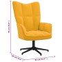 Sillón de relax de terciopelo amarillo mostaza de , Sillones - Ref: Foro24-328102, Precio: 101,85 €, Descuento: %