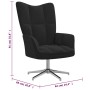 Black velvet relaxation armchair by , Armchairs - Ref: Foro24-328123, Price: 126,52 €, Discount: %