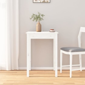 Solid white pine wood dining table 55x55x75 cm by , Kitchen and dining tables - Ref: Foro24-814255, Price: 75,54 €, Discount: %