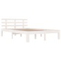 Estructura de cama doble pequeña madera maciza blanca 120x190cm de , Camas y somieres - Ref: Foro24-814725, Precio: 129,39 €,...