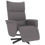 Sillón reclinable con reposapiés cuero sintético gris de , Sillones - Ref: Foro24-356587, Precio: 211,44 €, Descuento: %