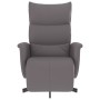 Sillón reclinable con reposapiés cuero sintético gris de , Sillones - Ref: Foro24-356587, Precio: 211,44 €, Descuento: %