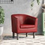 Sillón cuero sintético rojo tinto de , Sillones - Ref: Foro24-356489, Precio: 148,99 €, Descuento: %