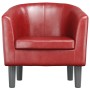 Sillón cuero sintético rojo tinto de , Sillones - Ref: Foro24-356489, Precio: 148,99 €, Descuento: %