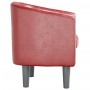 Sillón cuero sintético rojo tinto de , Sillones - Ref: Foro24-356489, Precio: 148,99 €, Descuento: %