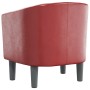 Sillón cuero sintético rojo tinto de , Sillones - Ref: Foro24-356489, Precio: 148,99 €, Descuento: %