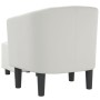 Sillón con taburete cuero sintético blanco de , Sillones - Ref: Foro24-356494, Precio: 155,99 €, Descuento: %