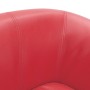 Sillón con taburete cuero sintético rojo de , Sillones - Ref: Foro24-356496, Precio: 154,89 €, Descuento: %