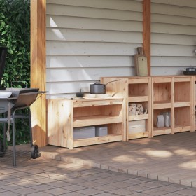 Outdoor kitchen furniture 2 pieces solid pine wood by , Kitchen cabinets - Ref: Foro24-3196130, Price: 236,11 €, Discount: %