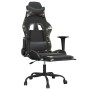 Gaming-Stuhl mit Massage-Fußstütze aus schwarzem Camouflage-Kunstleder von , Gaming-Stühle - Ref: Foro24-345422, Preis: 113,9...