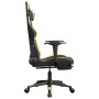 Gaming chair with massage and footrest black gold synthetic leather by , Gaming chairs - Ref: Foro24-345436, Price: 140,84 €,...