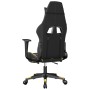 Gaming chair with massage and footrest black gold synthetic leather by , Gaming chairs - Ref: Foro24-345436, Price: 140,84 €,...