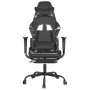 Silla gaming masaje reposapiés cuero sintético negro camuflaje de , Sillones para videojuegos - Ref: Foro24-345422, Precio: 1...