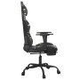 Silla gaming masaje reposapiés cuero sintético negro camuflaje de , Sillones para videojuegos - Ref: Foro24-345422, Precio: 1...