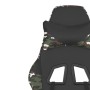 Silla gaming masaje reposapiés cuero sintético negro camuflaje de , Sillones para videojuegos - Ref: Foro24-345422, Precio: 1...