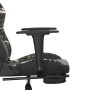 Silla gaming masaje reposapiés cuero sintético negro camuflaje de , Sillones para videojuegos - Ref: Foro24-345422, Precio: 1...