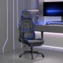 Silla gaming de masaje y reposapiés cuero sintético negro azul de , Sillones para videojuegos - Ref: Foro24-345434, Precio: 1...