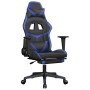 Gaming-Stuhl mit Massage und Fußstütze aus schwarz-blauem Kunstleder von , Gaming-Stühle - Ref: Foro24-345434, Preis: 145,99 ...