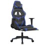 Gaming-Stuhl mit Massage und Fußstütze aus schwarz-blauem Kunstleder von , Gaming-Stühle - Ref: Foro24-345434, Preis: 145,99 ...