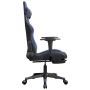 Gaming-Stuhl mit Massage und Fußstütze aus schwarz-blauem Kunstleder von , Gaming-Stühle - Ref: Foro24-345434, Preis: 145,99 ...