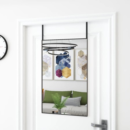 Black glass and aluminum door mirror 50x80 cm by , Mirrors - Ref: Foro24-327410, Price: 31,96 €, Discount: %