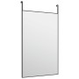 Black glass and aluminum door mirror 50x80 cm by , Mirrors - Ref: Foro24-327410, Price: 31,96 €, Discount: %