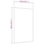 Türspiegel aus schwarzem Glas und Aluminium, 50 x 80 cm von , Spiegel - Ref: Foro24-327410, Preis: 31,96 €, Rabatt: %