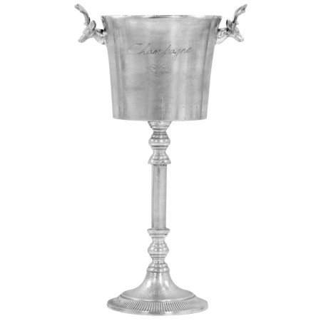 Solid aluminum champagne cooler 39x29x71 cm silver by , Figures, sculptures and statues - Ref: Foro24-246517, Price: 145,15 €...