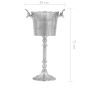 Solid aluminum champagne cooler 39x29x71 cm silver by , Figures, sculptures and statues - Ref: Foro24-246517, Price: 145,15 €...