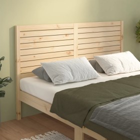 Solid pine wood bed headboard 141x4x100 cm by , Headboards and footboards - Ref: Foro24-819015, Price: 80,57 €, Discount: %