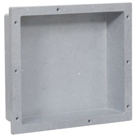 Matte gray shower niche 41x36x10 cm by , Shower walls and screens - Ref: Foro24-151389, Price: 45,99 €, Discount: %