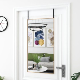 Glass and gold aluminum door mirror 50x100 cm by , Mirrors - Ref: Foro24-327420, Price: 52,34 €, Discount: %