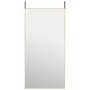 Espejo de puerta cristal y aluminio dorado 50x100 cm de , Espejos - Ref: Foro24-327420, Precio: 55,49 €, Descuento: %