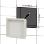 White shower niche 41x36x10 cm by , Shower walls and screens - Ref: Foro24-151390, Price: 46,46 €, Discount: %