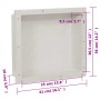 White shower niche 41x36x10 cm by , Shower walls and screens - Ref: Foro24-151390, Price: 46,46 €, Discount: %