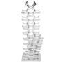 Silver aluminum wine rack for 27 bottles by , Wine racks - Ref: Foro24-243503, Price: 145,62 €, Discount: %