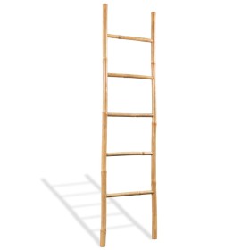 Towel ladder with 5 bamboo steps 150 cm by vidaXL, Towel racks - Ref: Foro24-43719, Price: 27,99 €, Discount: %