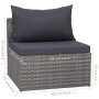 Garden furniture and cushions set 5 pcs. gray synthetic rattan by vidaXL, Garden sets - Ref: Foro24-44160, Price: 430,52 €, D...