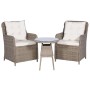 Garden table and chairs 3 pieces and brown synthetic rattan cushions by vidaXL, Garden sets - Ref: Foro24-44150, Price: 360,8...