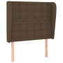 Headboard with dark brown fabric ears 93x23x118/128 cm by , Headboards and footboards - Ref: Foro24-3118375, Price: 72,24 €, ...