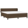 Cama box spring con colchón tela marrón oscuro 180x200 cm de , Camas y somieres - Ref: Foro24-3126584, Precio: 518,93 €, Desc...