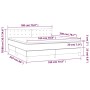 Boxspringbett-Matratze, LED-Leuchten, dunkelbrauner Stoff, 180 x 200 cm von , Betten und Lattenroste - Ref: Foro24-3133496, P...