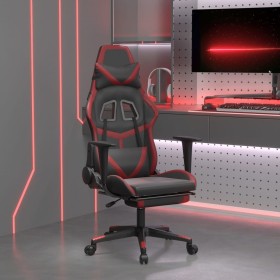 Gaming chair with footrest synthetic leather black red red by , Gaming chairs - Ref: Foro24-3143683, Price: 119,99 €, Discoun...