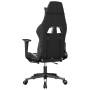 Gaming-Stuhl mit Fußstütze aus schwarzem weißem Kunstleder von , Gaming-Stühle - Ref: Foro24-3143681, Preis: 123,99 €, Rabatt: %