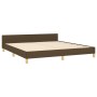 Estructura de cama con cabecero de tela marrón 180x200 cm de , Camas y somieres - Ref: Foro24-3125400, Precio: 234,15 €, Desc...