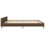 Estructura de cama con cabecero de tela marrón 180x200 cm de , Camas y somieres - Ref: Foro24-3125400, Precio: 234,15 €, Desc...