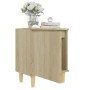 2 pcs bedside tables with Sonoma oak wood legs 40x30x50cm by vidaXL, Nightstands - Ref: Foro24-805822, Price: 52,99 €, Discou...